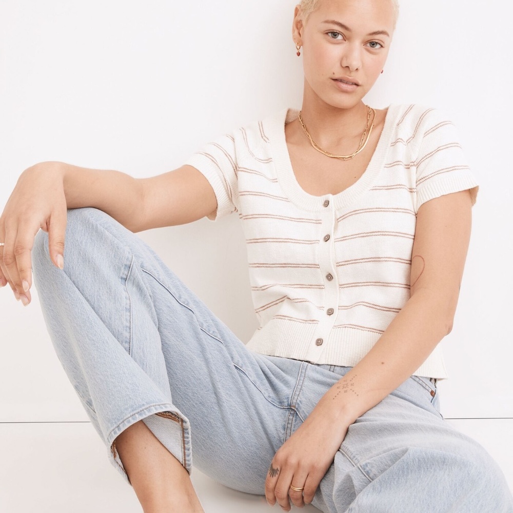 Linden Scoop Sweater Tee in Stripe